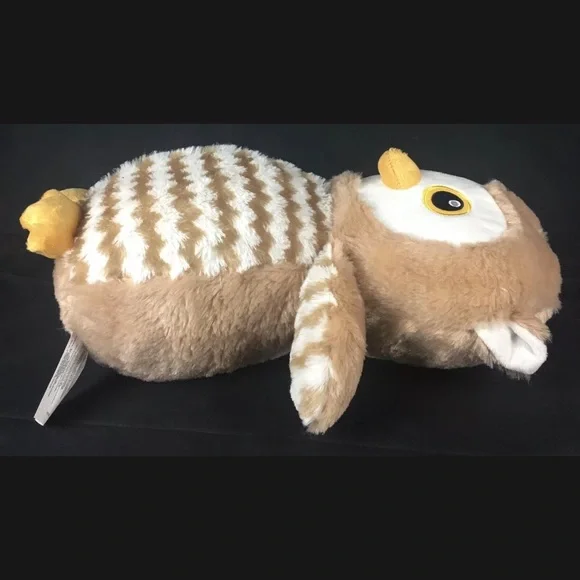 (SOLD) Annie The Owl Large Stuffed Plush Toy Embroidered 14" Soft Tan Nursery - Picture 3 of 16